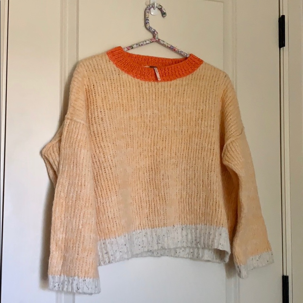 Free People Alpaca Orange Sweater
